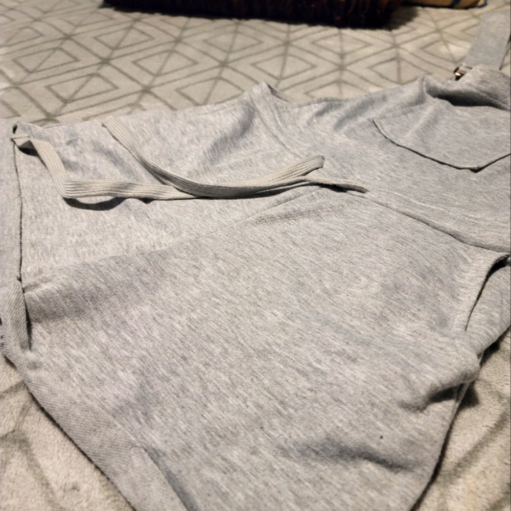 Grey and a White Overalls shorts